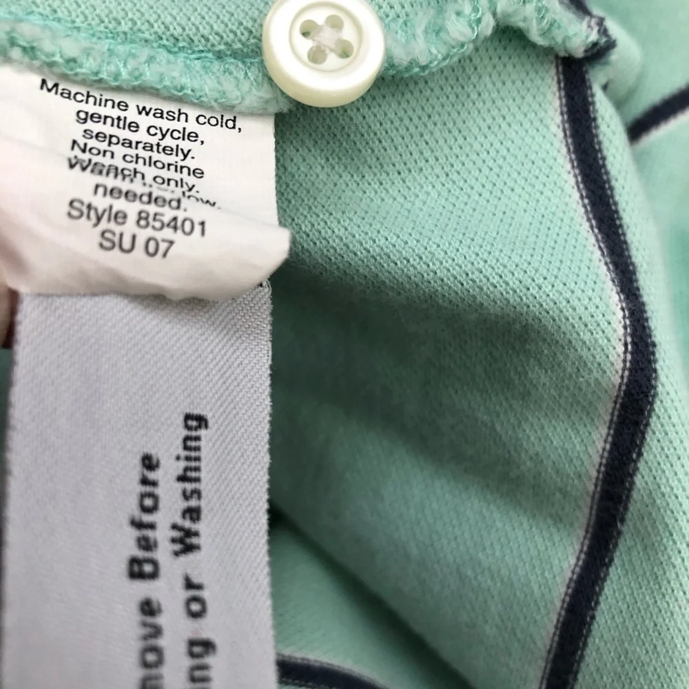 J. Crew Striped Polo 100% Cotton, No Tuck